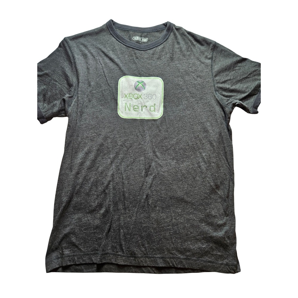 Urban Pipeline Xbox 360 Nerd Graphic Tee Mens Large Charcoal Grey Gamer Shirt